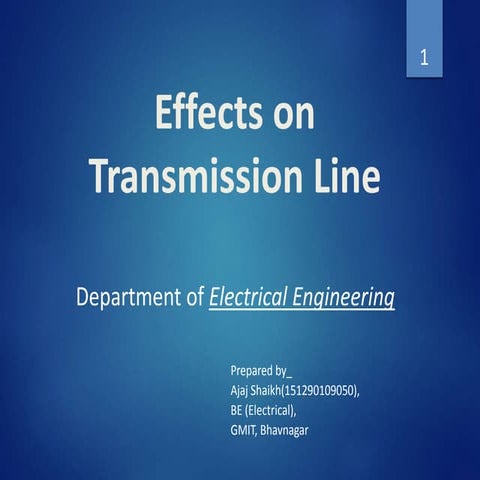 Effects on transmission line
