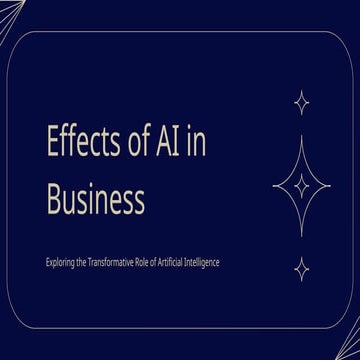 Effects of AI in Business and it’s impact