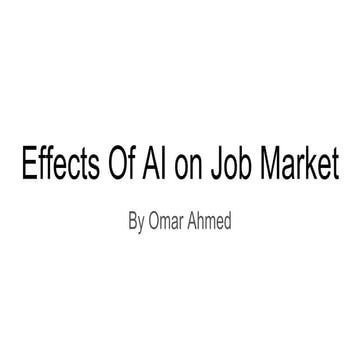 Effects of ai on job market