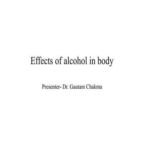 Effects of alcohol in body