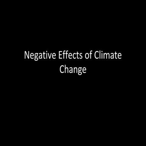 Effects of climate change