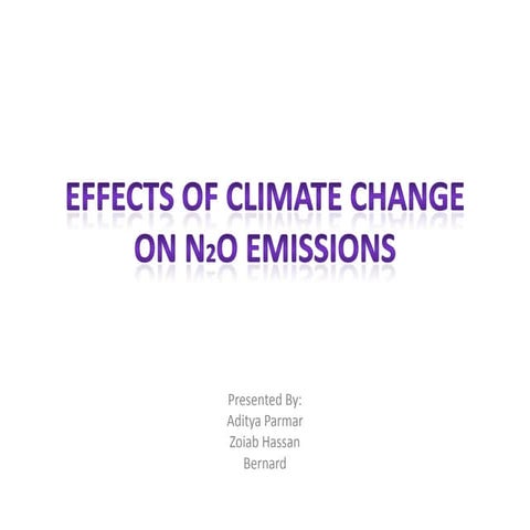 Effects of climate change on the emmission of n2o
