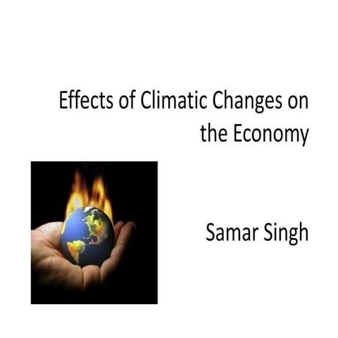 Effects of climatic changes on the economy