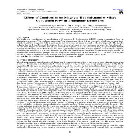Mixed Convection Flow and Heat Transfer of Micropolar Fluid in a ...