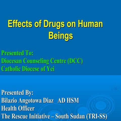 Effects of drugs on human beings