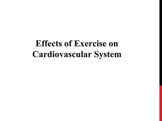Exercise and CVD | PPT