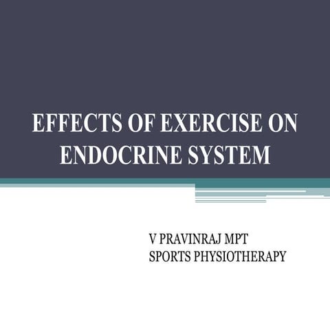 Effects of exercise on endocrine system