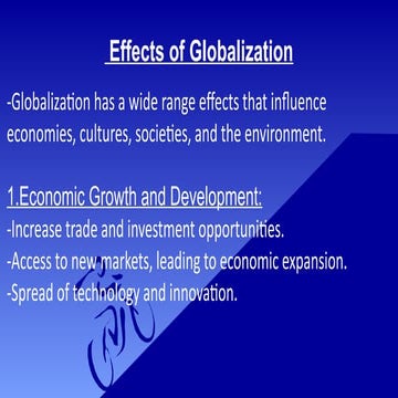 The effects of globalization | PPTX
