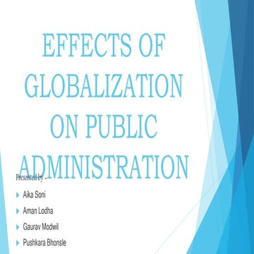 Effects of globalization on public administration