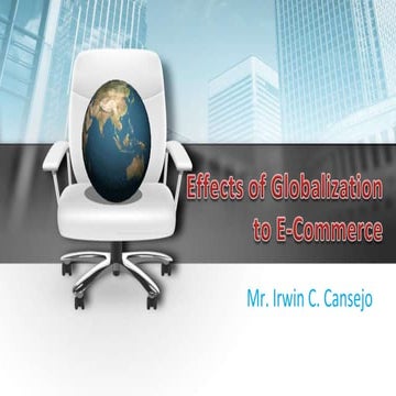 Effects of globalization to e commerce