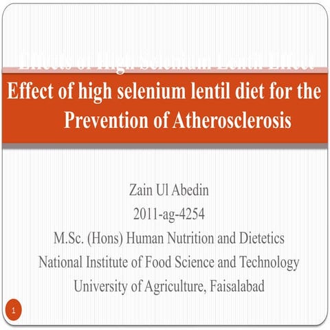 Effects of High Selenium Lentil Diet for the.pptx