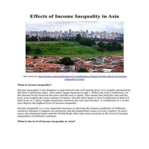 Effects of income inequality in asia | PDF