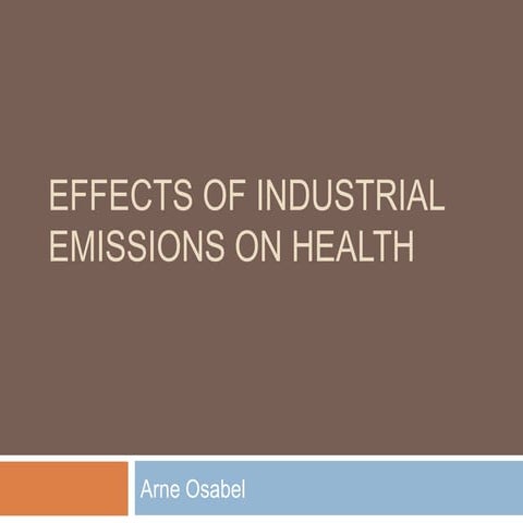 Effects Of Industrial Emissions