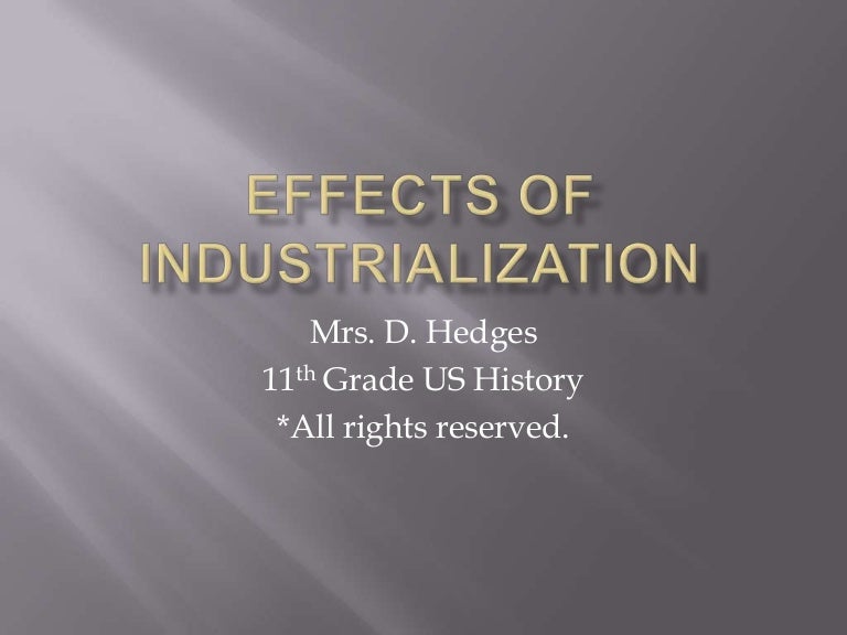 Effects of industrialization