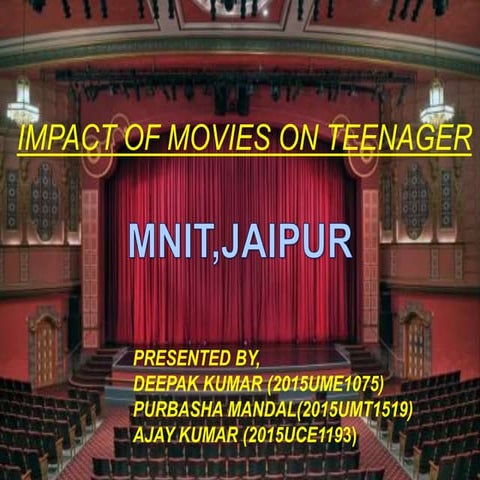 IMPACT of movies on teenagers ppt