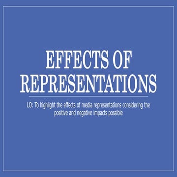 Effects of Representations 