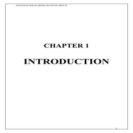 Effects of Social Media on Young Adults