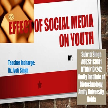 Effects of social media on youth