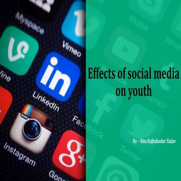 Effects of social media on youth