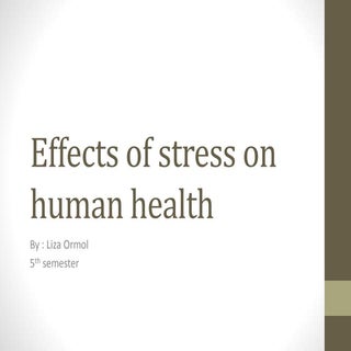 Effects of stress on human health