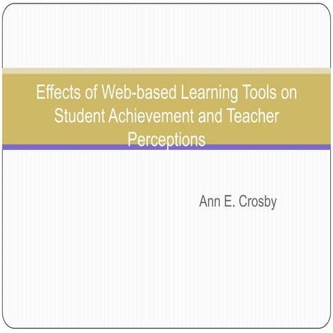 Effects of web based learning tools on student achievement | PPT
