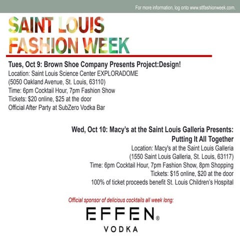 Effen Vodka Sponsors Saint Louis Fashion Week 2012