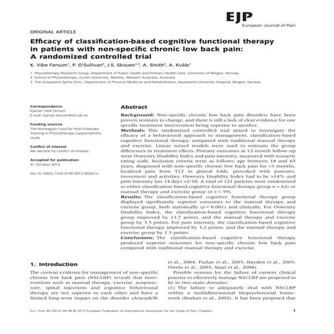 Efficacy of classification-based_cft_in_nsclbp