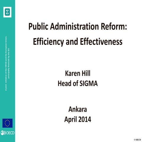 Efficiency and effectiveness in public administration reform 