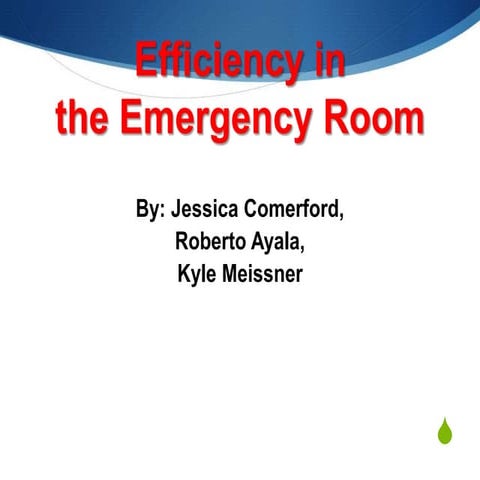 Efficiency in the emergency room 2