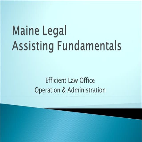 Law Office Administration & Organization