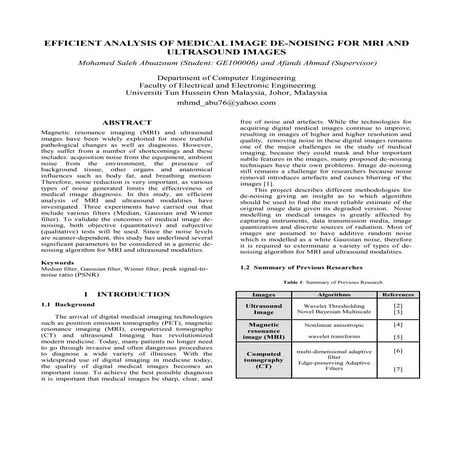 Efficient analysis mri us 1