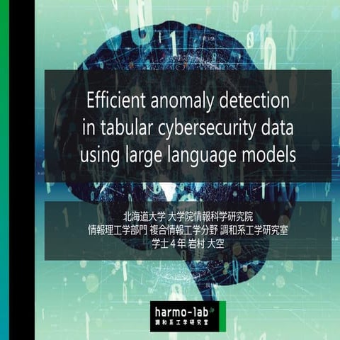 Efficient anomaly detection in tabular cybersecurity data using large languag...