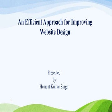 Efficient approach for website design ppt