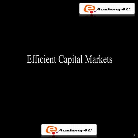 Efficient capital markets