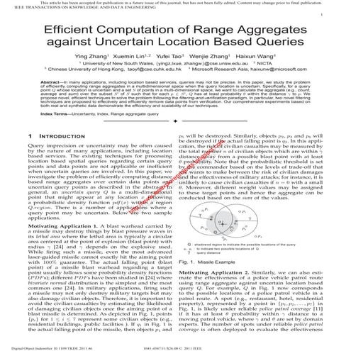 Efficient computation of range aggregates