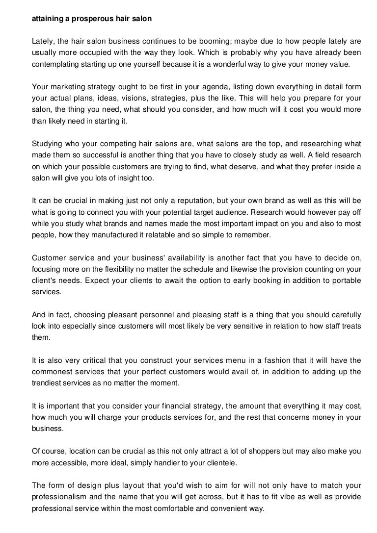 establishing hair salons salon start up cost
