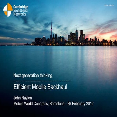 Efficient mobile backhaul