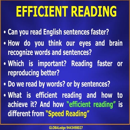 Efficient Reading