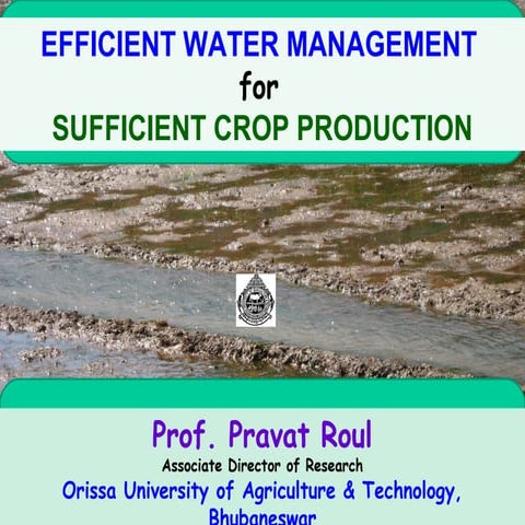 Efficient water management