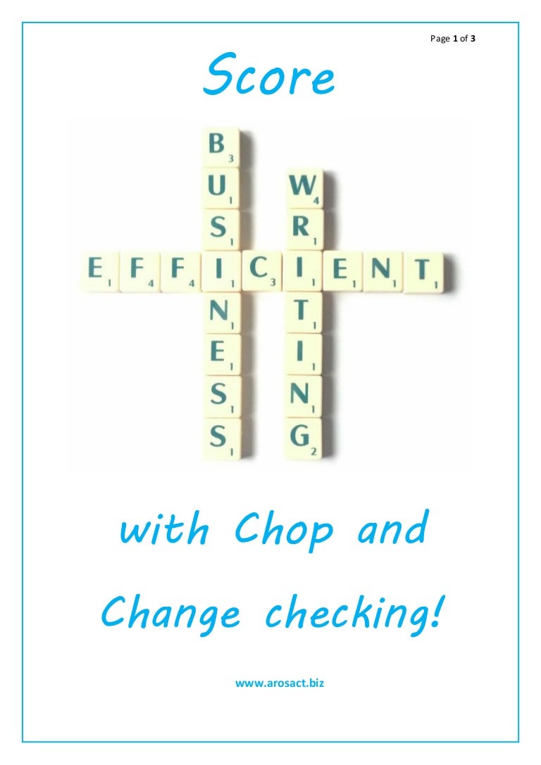 Using chop and change checking for dramatically more efficient writin…