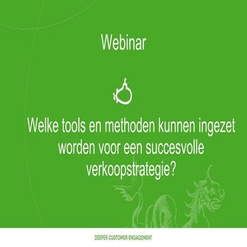 Welke tools en methoden kunnen ingezet worden voor een succesvolle verkoopstrategie?
