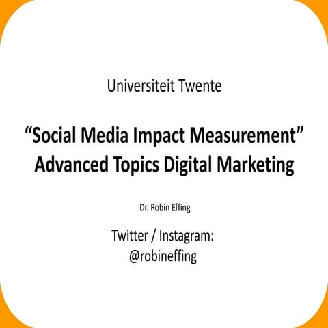 Social Media Impact Measurement