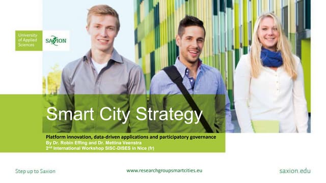 Smart City Strategy Platform innovation, data-driven applications and partici...