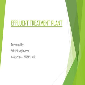 Effluent treatment plant
