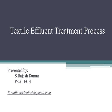 Effluent treatment process