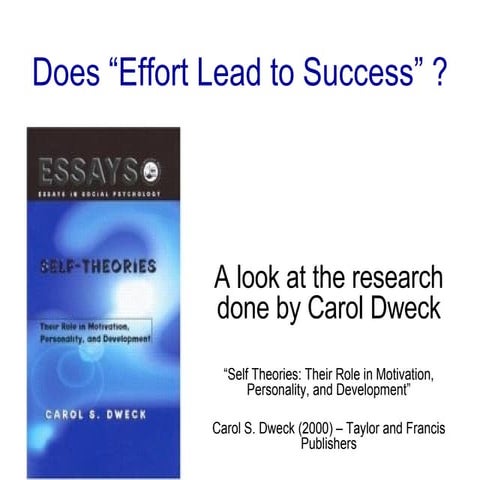 Effort Does Lead to Success