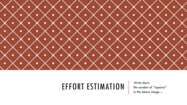 Effort Estimation