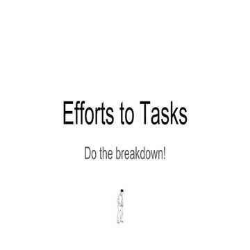 Efforts to tasks