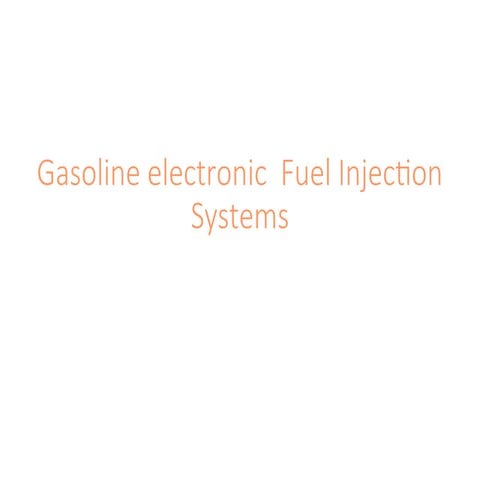 Electronic fuel injection system for SI engine