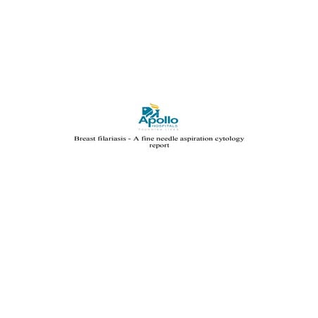 Breast filariasis - A fine needle aspiration cytology report | PDF